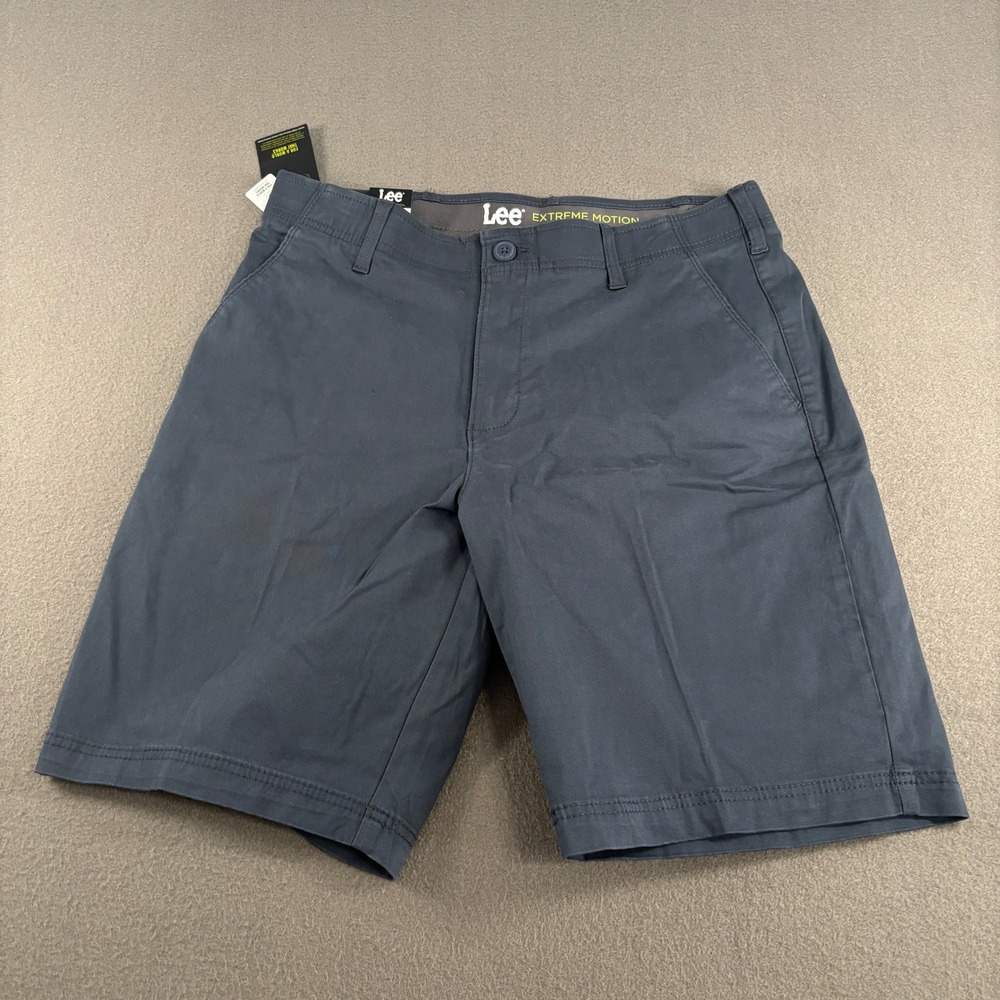 Lee Extreme Motion Shorts Mens Size 34 Navy Blue Casual 104183540